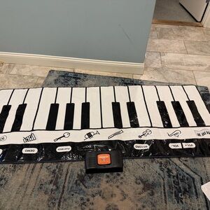 Giant Piano Mat with Musical Instrument Icons